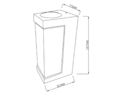Moderne LED Außenwandleuchte PLIXON aus Aluminium Anthrazit, Höhe 19cm