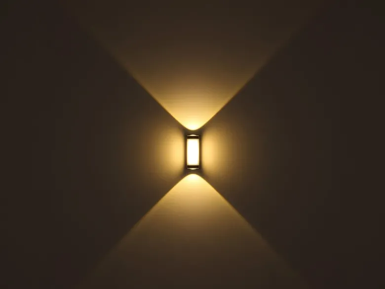 Moderne LED Außenwandleuchte PLIXON aus Aluminium Anthrazit, Höhe 19cm