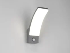 Moderne LED Außenwandleuchte BEJA mit Bewegungsmelder in Anthrazit, Höhe 22,5cm