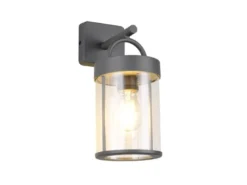 Moderne LED Außenwandleuchte Laterne in Anthrazit, Höhe 29cm