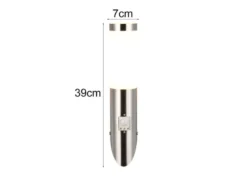 Moderne LED Außenwandleuchte mit Bewegungsmelder Silber, Höhe 39cm