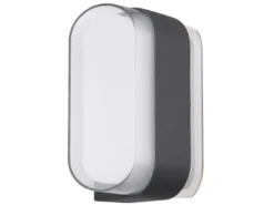 Moderne LED Außenwandleuchte PLIXON aus Metall Anthrazit, Höhe 16cm