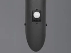 Moderne LED Außenwandleuchte mit Bewegungsmelder Schwarz, Höhe 39cm