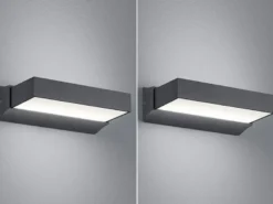Moderne LED Außenwandleuchte Anthrazit IP65 - 2er SET für Fassadenbeleuchtung