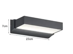 Moderne LED Außenwandleuchte Anthrazit IP65 - 2er SET für Fassadenbeleuchtung