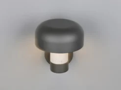 Moderne LED Außenwandleuchte in Anthrazit & Betonoptik, Höhe 24cm