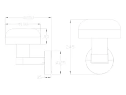 Moderne LED Außenwandleuchte in Anthrazit & Betonoptik, Höhe 24cm