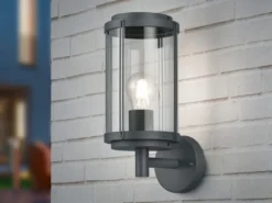 Moderne LED Außenwandleuchte Laterne in Anthrazit - Fassadenbeleuchtung