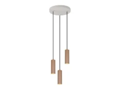 Moderne LED Cluster Pendelleuchte 3-flammig Hellgrau Coffee Ø 28cm