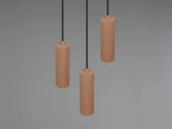Moderne LED Cluster Pendelleuchte 3-flammig Hellgrau Coffee Ø 28cm