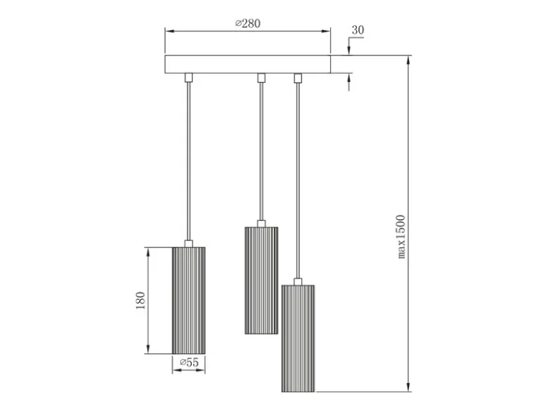 Moderne LED Cluster Pendelleuchte 3-flammig Hellgrau Ø 28cm