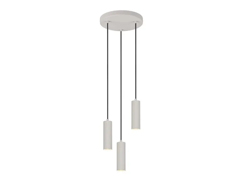 Moderne LED Cluster Pendelleuchte 3-flammig Hellgrau Ø 28cm