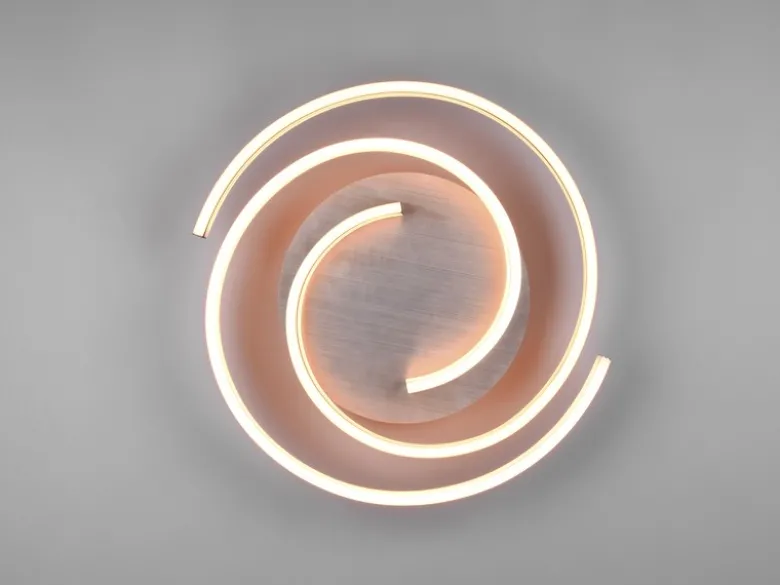 Moderne LED Deckenleuchte CAYA dimmbar über Schalter, hell Schwarz Silber Ø 50cm