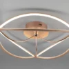 Moderne LED Deckenleuchte CHARIVARI hell & dimmbar über Schalter, Messing Ø 62cm