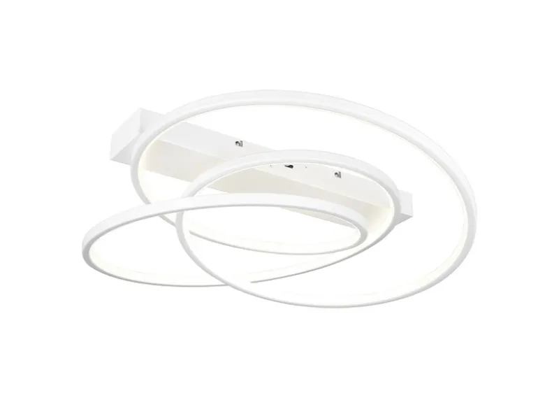 Moderne LED Deckenleuchte DARVIN dimmbar in Weiß, Breite 64cm