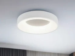 Moderne LED Deckenleuchte GIRONA Weiß dimmbar über Lichtschalter, Ø 45cm