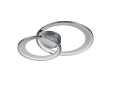 Moderne LED Deckenleuchte GRANADA dimmbar, Silber Chrom, Breite 59cm