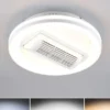 Moderne LED Deckenleuchte KURULA mit Fernbedienung und Ventilator Ø 48cm