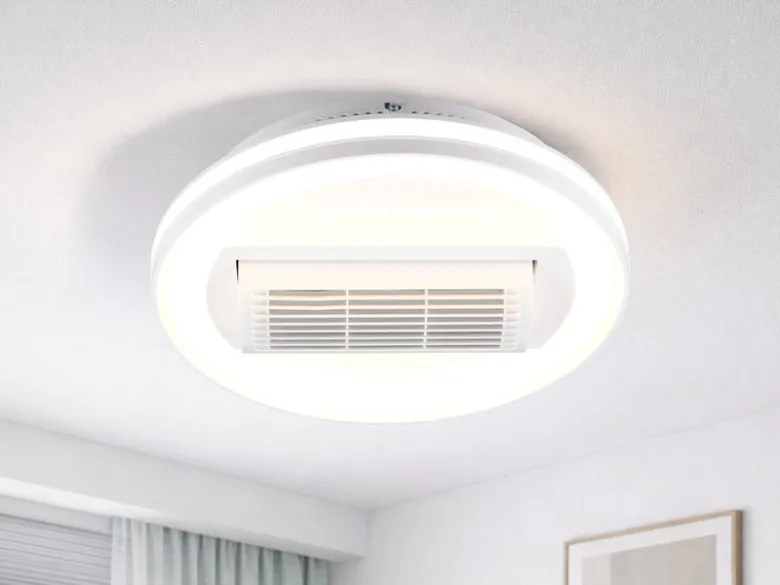 Moderne LED Deckenleuchte KURULA mit Fernbedienung und Ventilator Ø 48cm