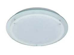 Moderne LED Deckenleuchte MORA, in Chrom poliert, Ø 30cm