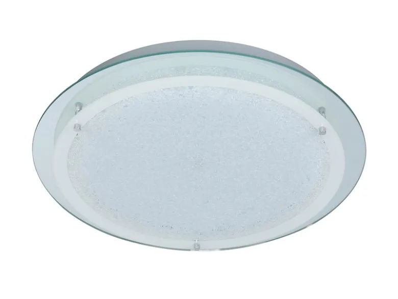 Moderne LED Deckenleuchte MORA, in Chrom poliert, Ø 30cm