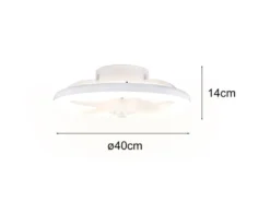 Moderne LED Deckenleuchte PAJALA mit Ventilator und Fernbedienung Ø 40cm