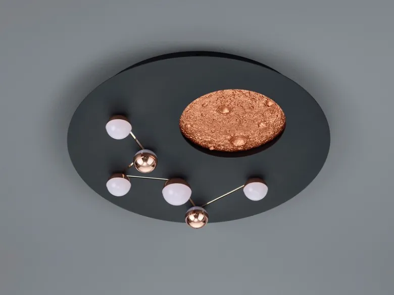 Moderne LED Deckenleuchte ZODIAC dimmbar über Schalter, 5.100 Lumen hell Ø 50cm