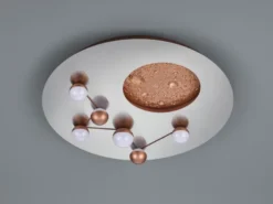 Moderne LED Deckenleuchte ZODIAC dimmbar über Schalter, 5.100 Lumen hell Ø 50cm