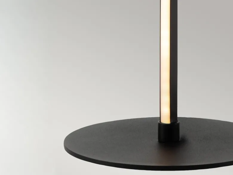 Moderne LED Deko Tischlampe FLAMINGO Schwarz, Höhe 50cm