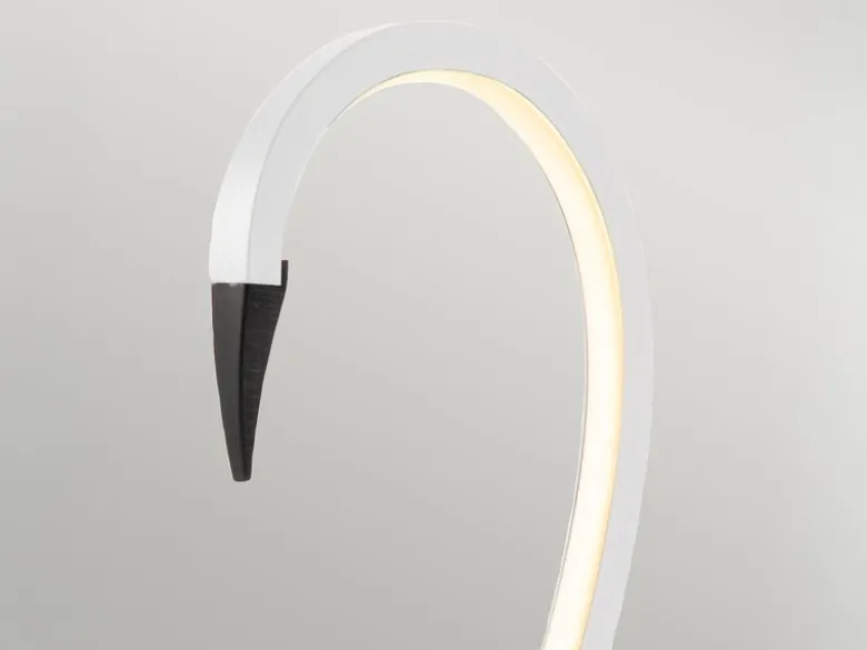 Moderne LED Deko Tischlampe FLAMINGO Weiß, Höhe 50cm