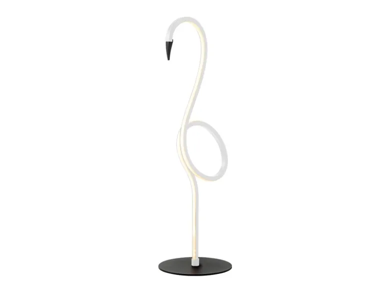 Moderne LED Deko Tischlampe FLAMINGO Weiß, Höhe 50cm
