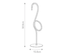 Moderne LED Deko Tischlampe FLAMINGO Weiß, Höhe 50cm