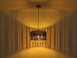 Moderne LED Pendelleuchte einflammig mit Rauchglas Kristall Ø 35cm
