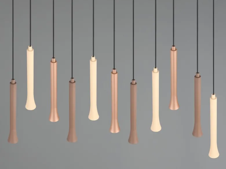 Moderne LED Pendelleuchte FIATO dimmbar 11-flammig mehrfarbig, Breite 115cm