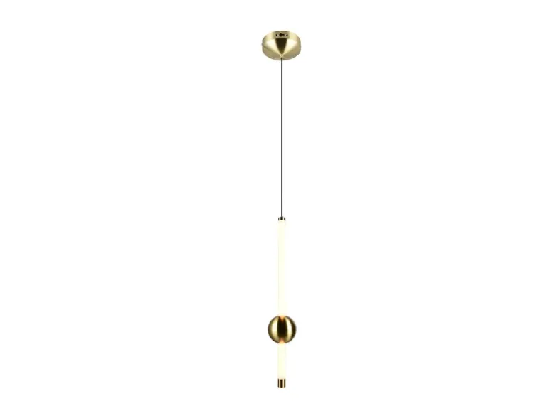 Moderne LED Pendelleuchte MELITA 1-flammig, dimmbar, Metall Messing Ø 13cm