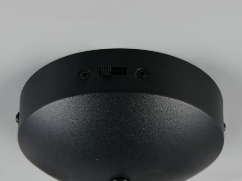 Moderne LED Pendelleuchte MELITA 1-flammig, dimmbar, Metall Schwarz Ø 13cm