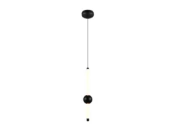 Moderne LED Pendelleuchte MELITA 1-flammig, dimmbar, Metall Schwarz Ø 13cm