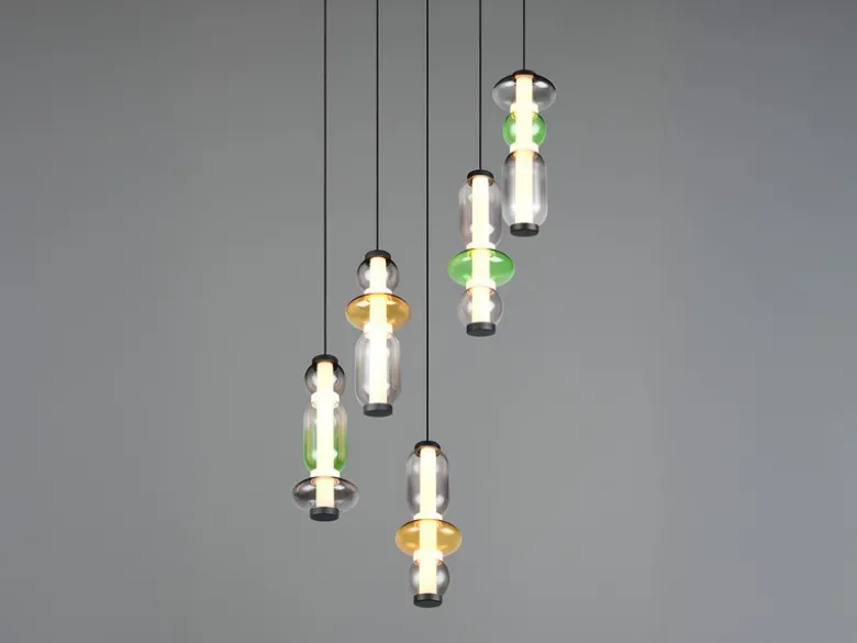 Moderne LED Pendelleuchte MINERVA 5-flammig, höhenverstellbar Ø 42cm