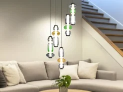 Moderne LED Pendelleuchte MINERVA 5-flammig, höhenverstellbar Ø 42cm