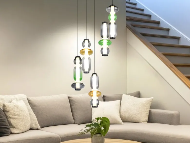 Moderne LED Pendelleuchte MINERVA 5-flammig, höhenverstellbar Ø 42cm