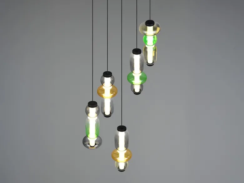 Moderne LED Pendelleuchte MINERVA 5-flammig, höhenverstellbar Ø 42cm