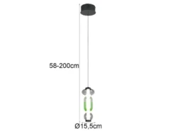 Moderne LED Pendelleuchte MINERVA 1-flammig, höhenverstellbar Ø 15,5cm