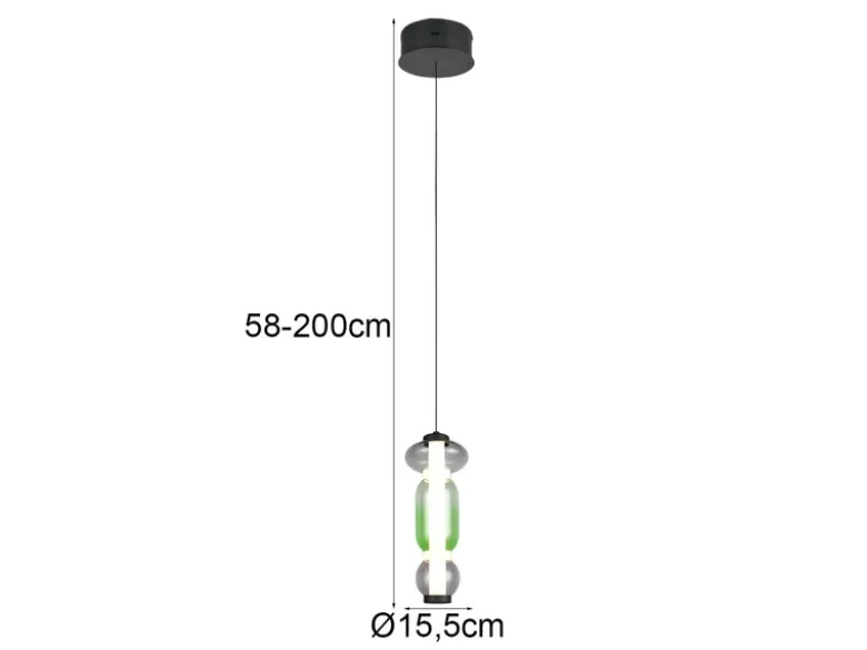 Moderne LED Pendelleuchte MINERVA 1-flammig, höhenverstellbar Ø 15,5cm