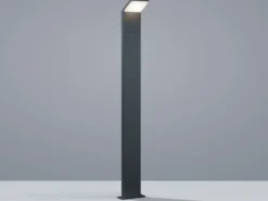 Moderne LED Pfostenleuchte aus ALU 3er SET in anthrazit, IP54, Höhe 100 cm