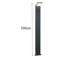 Moderne LED Pfostenleuchte aus ALU 3er SET in anthrazit, IP54, Höhe 100 cm