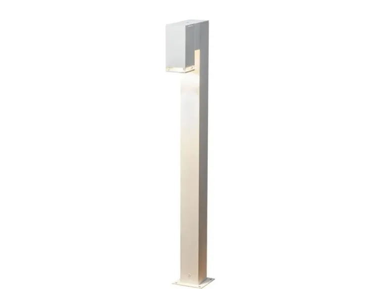 Moderne LED Pollerleuchte aus Aluminium, Höhe 100cm, Weiß