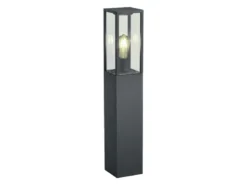 Moderne LED Pollerleuchte in Anthrazit mit Glas, Höhe 80cm