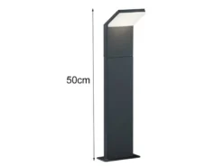 Moderne LED Pollerleuchte PEARL aus Aluminium Anthrazit, Höhe 50cm