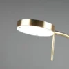 Moderne LED Schreibtischlampe MONZA dimmbar mit Flexarm, Messing, Höhe 57cm