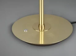 Moderne LED Schreibtischlampe MONZA dimmbar mit Flexarm, Messing, Höhe 57cm